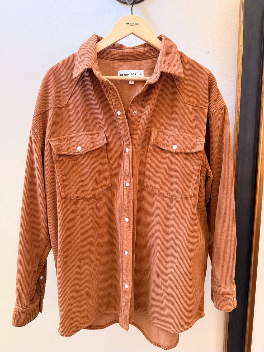 Denim Forum Corduroy Shirt Jacket - Rust Brown